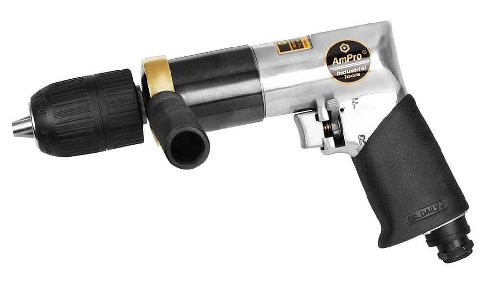 Central pneumatic reversible air drill outlet