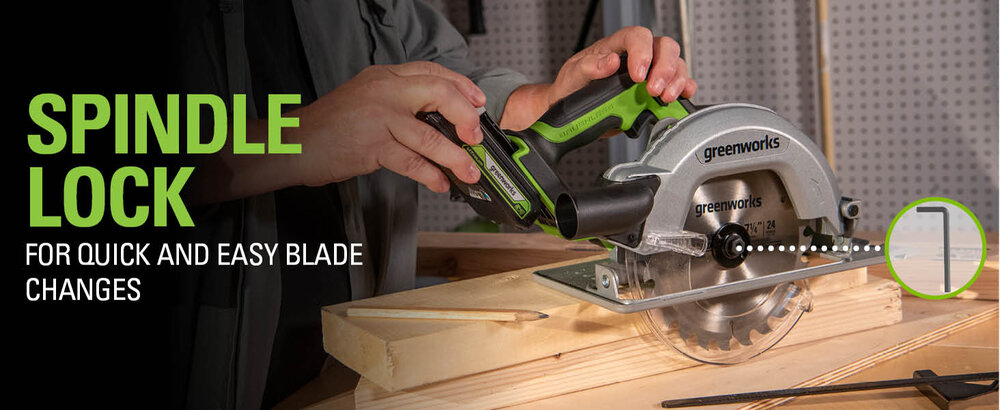 Greenworks 24V Brushless Circular Saw Skin CRD401