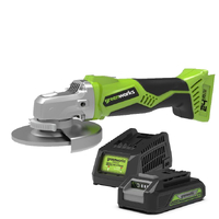 Greenworks 24V Angle Grinder Kit 2.0Ah Battery and Charger