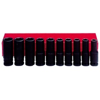 Ampro 1/2" Drive Imperial Deep Impact Socket Set 10 Piece A5612