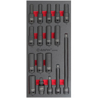 Ampro 1/2" Drive Metric Impact Socket Set 17 Piece AS6660