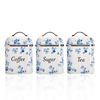 Laura Ashley China Rose Canister Set of 3 White