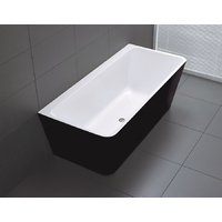 Florence Back To Wall Bathtub Black