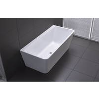 Florence Back To Wall Bathtub White