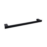 Black 600Mm Single Towel Rail