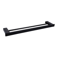 Black 800Mm Double Towel Rail