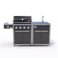 Coleman Revolution 4 Burner Kitchen with Sink Module - Black Gloss