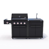 Coleman Revolution 4 Burner Kitchen with Sink Module - Matt Black