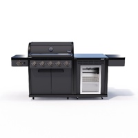 Coleman Pro Series 5 Burner Kitchen with Fridge Module - Matt Black