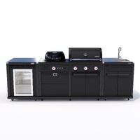 Coleman Revolution Dual Fuel Kitchen with Sink and Fridge Modules - Matt Black