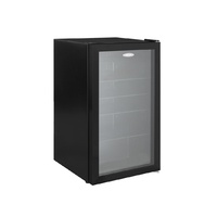 Heller 98L Black Beverage Cooler Glass Bar Fridge HBC98 
