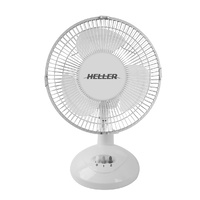Heller 23Cm White Desk Fan HHDF23S