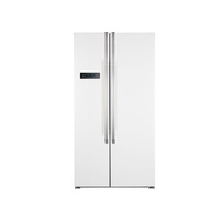 Heller 562L Side by Side White Fridge & Freezer