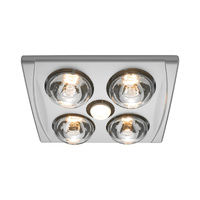 Heller 3 in 1 Bathroom Heater Light Exhaust Fan Silver