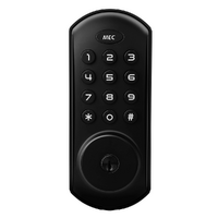 MEC Smart Electronic Security Lock 20 User Pin Codes Matt Black