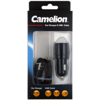 Camelion USB Car Charger 4,800 Mah + 3-In-1 USB Micro/Type-C/Lightning Cable