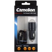 Camelion USB Car Charger 4,800 Mah + 3-In-1 USB Micro/Type-C/Lightning Cable