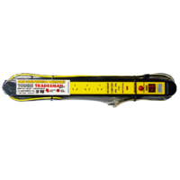 Ultracharge Heavy Duty 6Way Tough Surge Powerboard Inc 2XUSB
