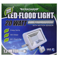ULTRACHARGE 20W SENSOR LED FLOOD LIGHT WHITE UR200FL20GW