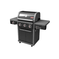 Coleman Revolution 3 Burner Gas BBQ w/ Side Stove Black REV3BGL