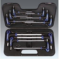 AMPRO 10PC T-Handle Tamper-Proof Star And Star Wrench Set (T10-T55) T22900