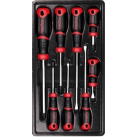 AMPRO Screw Driver Set Power Grip 8 T32793