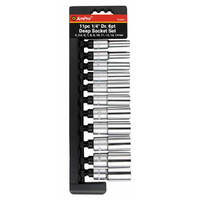 Ampro 1/4" Drive Metric Deep Socket Set 11 Piece T45001 
