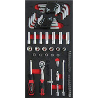 Ampro 1/4" Drive Imperial Socket Set 65 Piece T45067