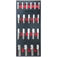 AMPRO CARDED 20PC 1/4 3/8 1/2 DEEP T45213