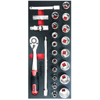 Ampro 1/2" Drive Imperial Socket Set 26 Piece T45423