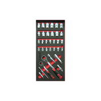AMPRO CARDED 33PC 1/4 3/8 FIT ALL T45828