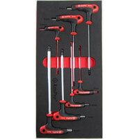 Ampro T Handle Metric Hex Wrench Set 7 Piece TS32908