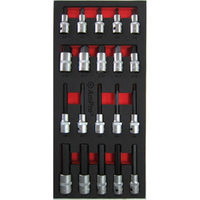 Ampro 1/2" Drive Hex Bit Sockets 20 Piece TS43217