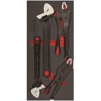 Ampro Adjustable Wrenches and Locking Pliers Set 4 Piece TS49822