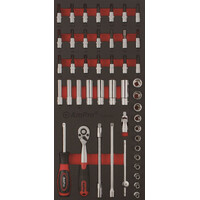 Ampro 1/4" Drive Imperial Socket Set 46 Piece TS55065